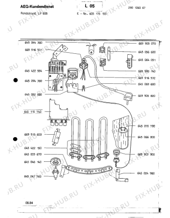 Взрыв-схема посудомоечной машины Rondo (N Rn) RONDOROYAL LV 808 - Схема узла Section7